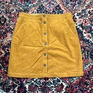 Tan Button-Front Skirt